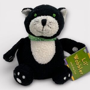 Lil Wobbler Self Righting Wobble Baby Toy Musical Jingle Bells NEW Tuxedo Cat